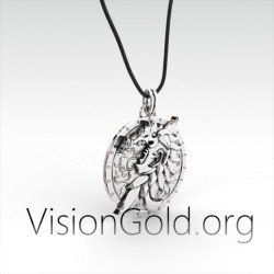 Ανδρικό Κολιέ Δράκος Από Ασήμι- Ανδρικό Κολιέ Αλυσίδα Με Δράκο