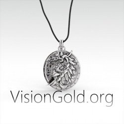 Ανδρικό Κολιέ Δράκος Από Ασήμι- Ανδρικό Κολιέ Αλυσίδα Με Δράκο