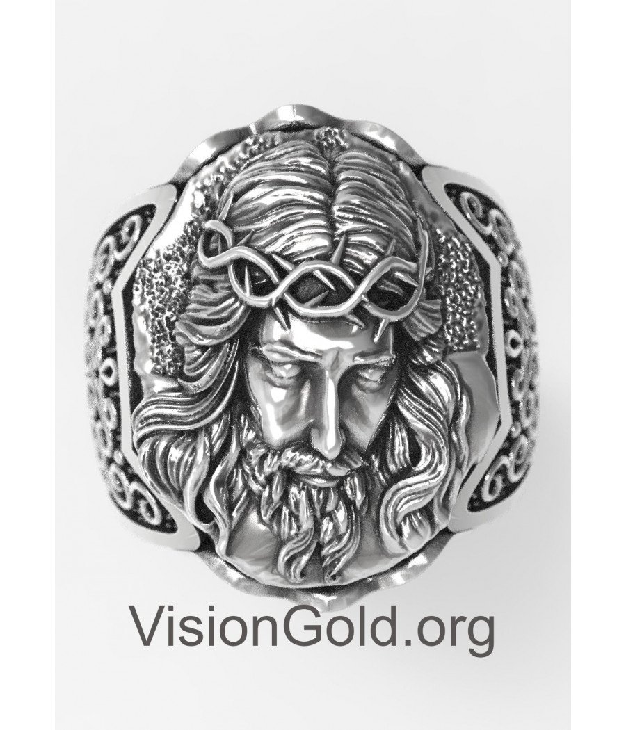 Ανδρικό Δαχτυλίδι Με Τον Ιησού - Χριστιανικά Δαχτυλίδια Με Τον
