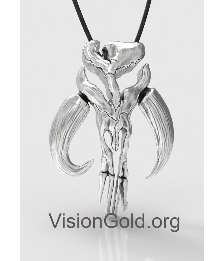 Ατσάλινο Ανδρικό Κολιέ Star Wars Mandalorian 0211