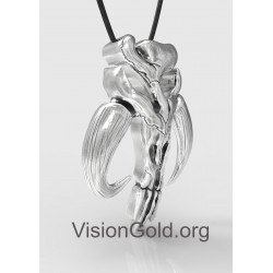 Ατσάλινο Ανδρικό Κολιέ Star Wars Mandalorian 0211