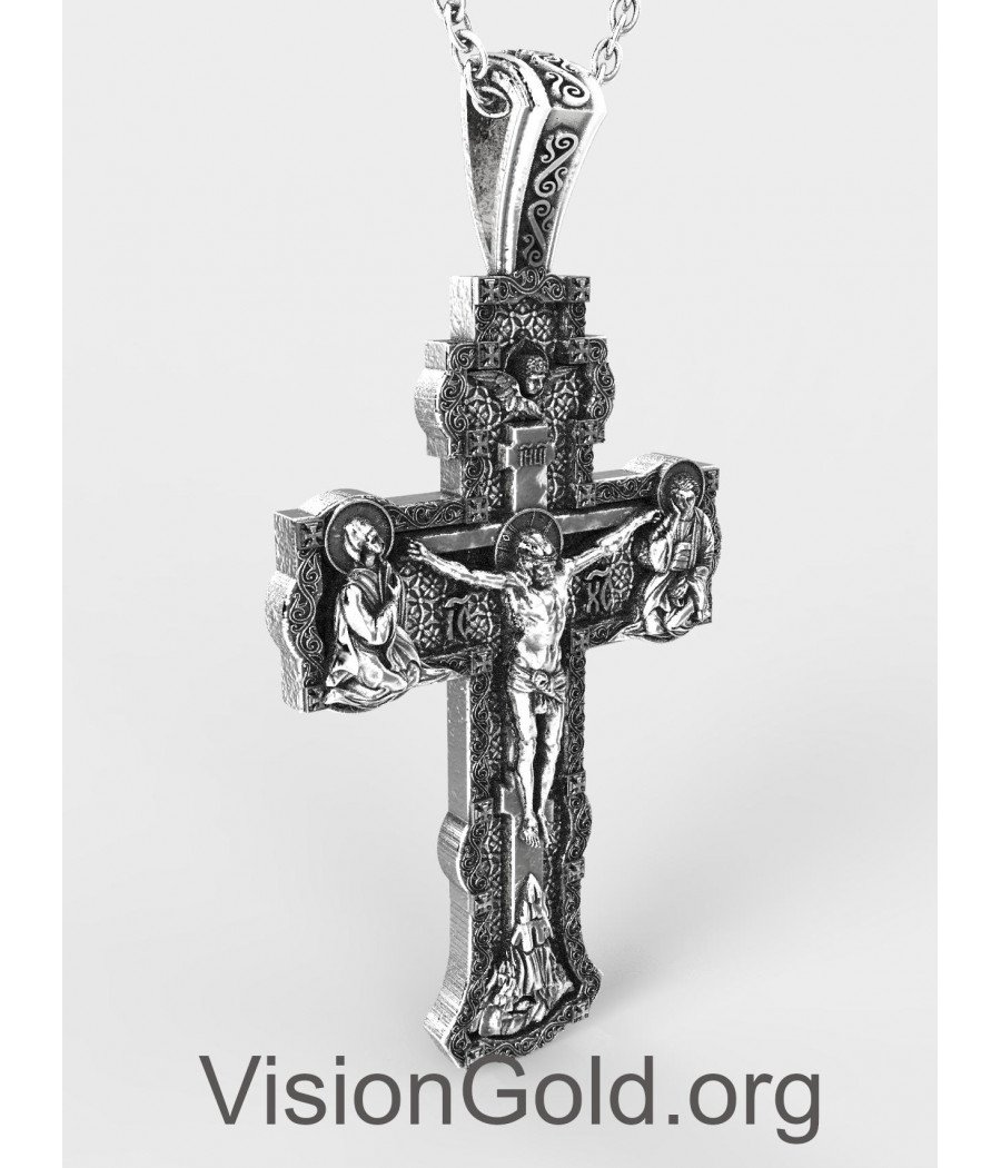 Silver crucifix pendant | online sales on HOLYART.com