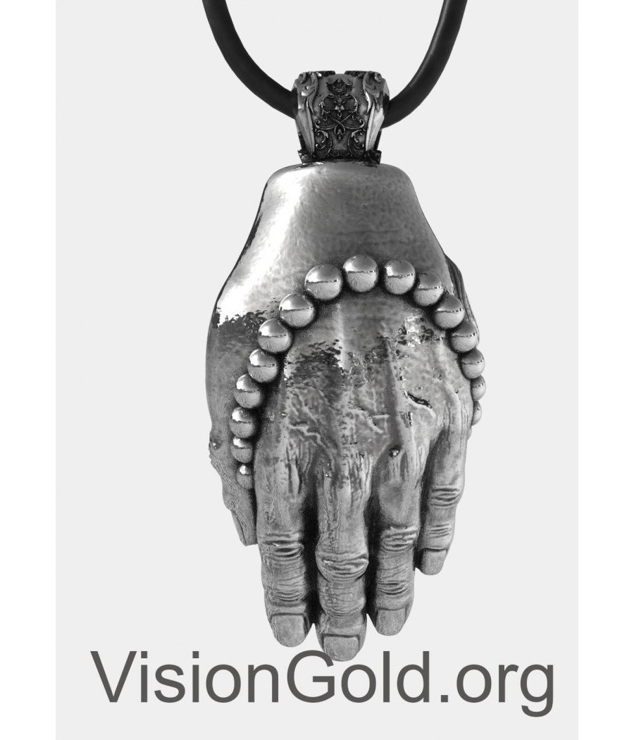 Ασημένιο Κολιέ Προσευχής 0137