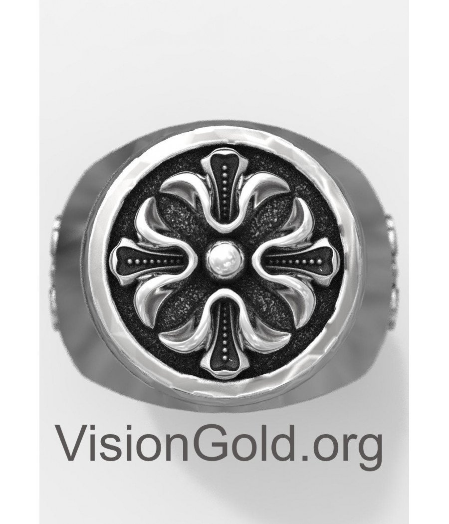Ιδιαίτερο Χειροποίητο Ασημένιο Ανδρικό Δαχτυλίδι - Ανδρικό