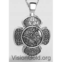 Μενταγιόν Διπλής Όψεως Με Τον Ιησού Χριστό Και Τον Αρχάγγελο