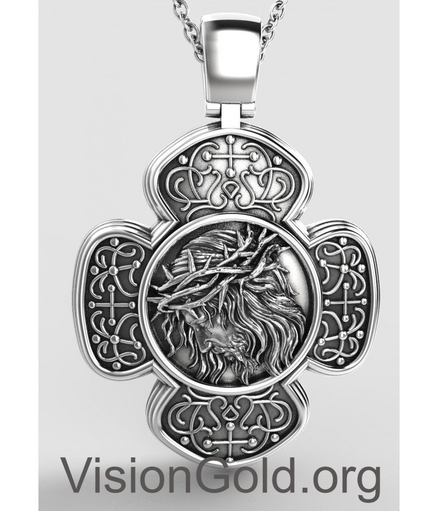Double Sided Cross With Jesus Christ And Archangel Michael 0239