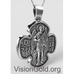 Μενταγιόν Διπλής Όψεως Με Τον Ιησού Χριστό Και Τον Αρχάγγελο