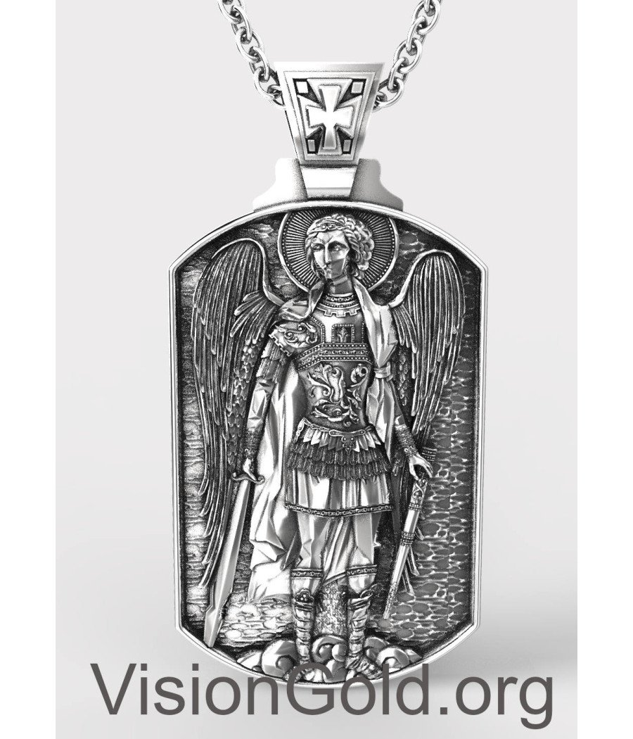 Μενταγιόν Με Τον Αρχάγγελο Μιχαήλ Τον Ταξιάρχη - Ανδρικό Κολιέ