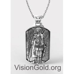 Μενταγιόν Με Τον Αρχάγγελο Μιχαήλ Τον Ταξιάρχη - Ανδρικό Κολιέ