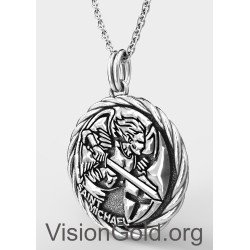 Archangel Saint Michael Personalized Silver Medallion 0248