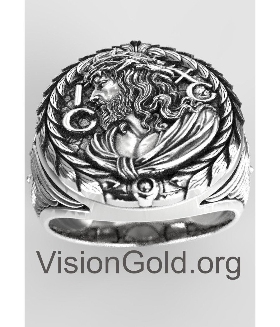 Signet Religious Christian Jesus Ring 0725