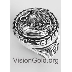 Signet Religious Christian Jesus Ring 0725