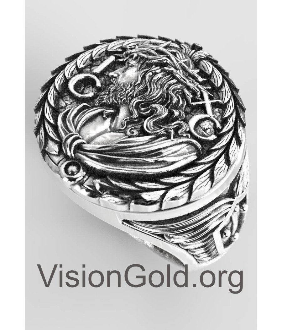 Signet Religious Christian Jesus Ring 0725