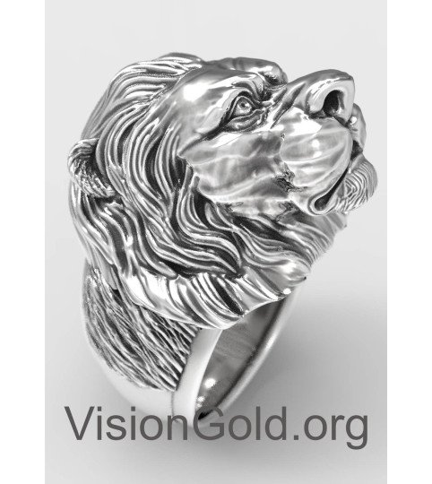 Buy Royal Lion Ring Sterling Silver 925 Head Roaring Animal Ring Wild  African Lion Men Gift Present Jewelry Silverzone77 Online in India - Etsy