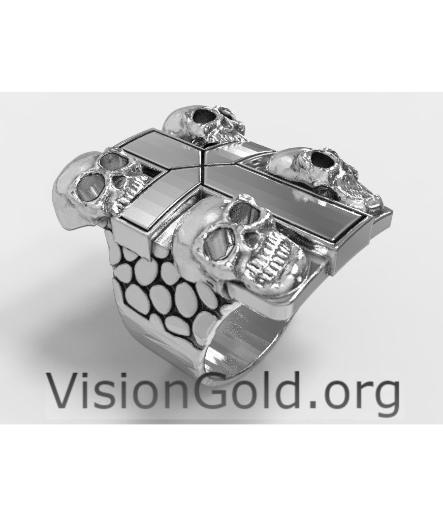 Εκπληκτικό Ασημένιο Ανωτέρας Ποιότητας Ανδρικό Δαχτυλίδι