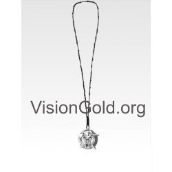 Χειροποίητο Ανδρικό Κολιέ Νεκροκεφαλή - Ανδρικά Κολιέ - Κολιέ