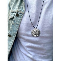 Χειροποίητο Ανδρικό Κολιέ Νεκροκεφαλή - Ανδρικά Κολιέ - Κολιέ