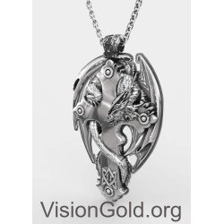 Premium Μοναδικό Χειροποίητο Ασημένιο Κολιέ Σταυρός Με