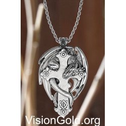 Premium Μοναδικό Χειροποίητο Ασημένιο Κολιέ Σταυρός Με