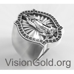 Anillo de Nuestra Señora de Guadalupe para hombre 0762