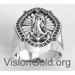 Anillo de Nuestra Señora de Guadalupe para hombre 0762