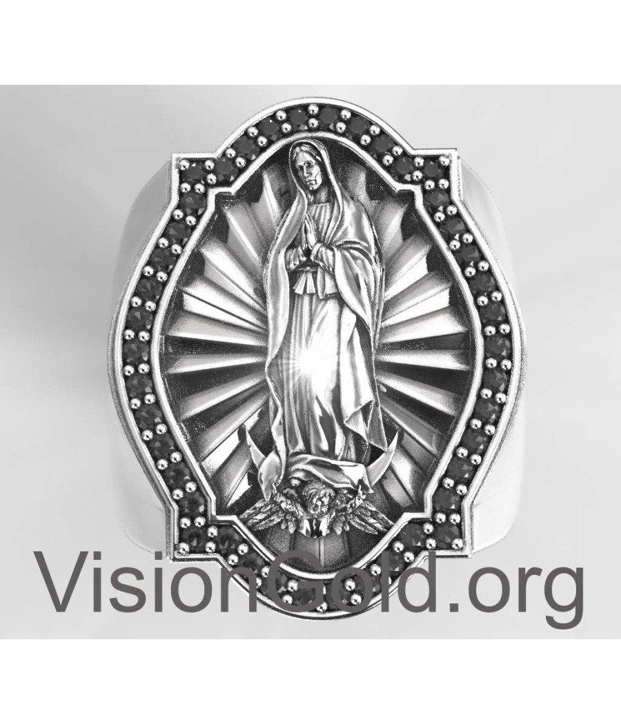 Anillo de Nuestra Señora de Guadalupe para hombre 0762