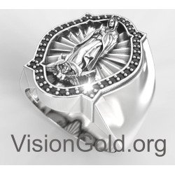 Anillo de Nuestra Señora de Guadalupe para hombre 0762