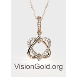 Κολιέ Με Σχέδιο Καρδιά,Κοσμήματα Διπλή Καρδιά, Κοσμημα