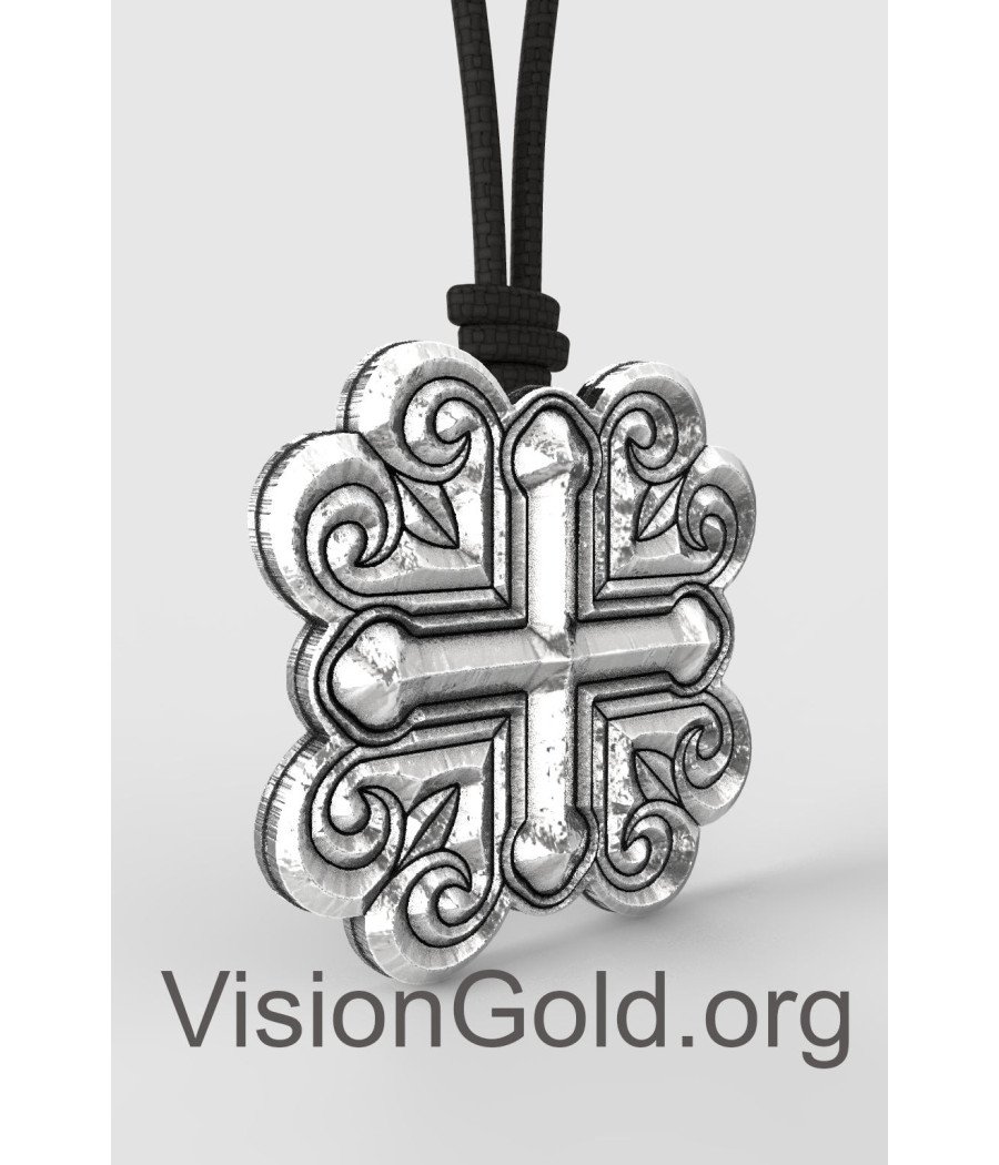 Artistic Cross Necklace, Gross Cross Chain Pendant - Mens