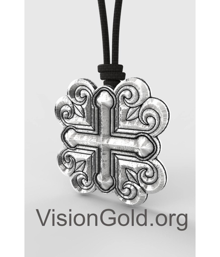 Artistic Cross Necklace, Gross Cross Chain Pendant - Mens