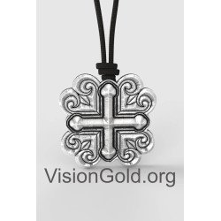 Artistic Cross Necklace, Gross Cross Chain Pendant - Mens