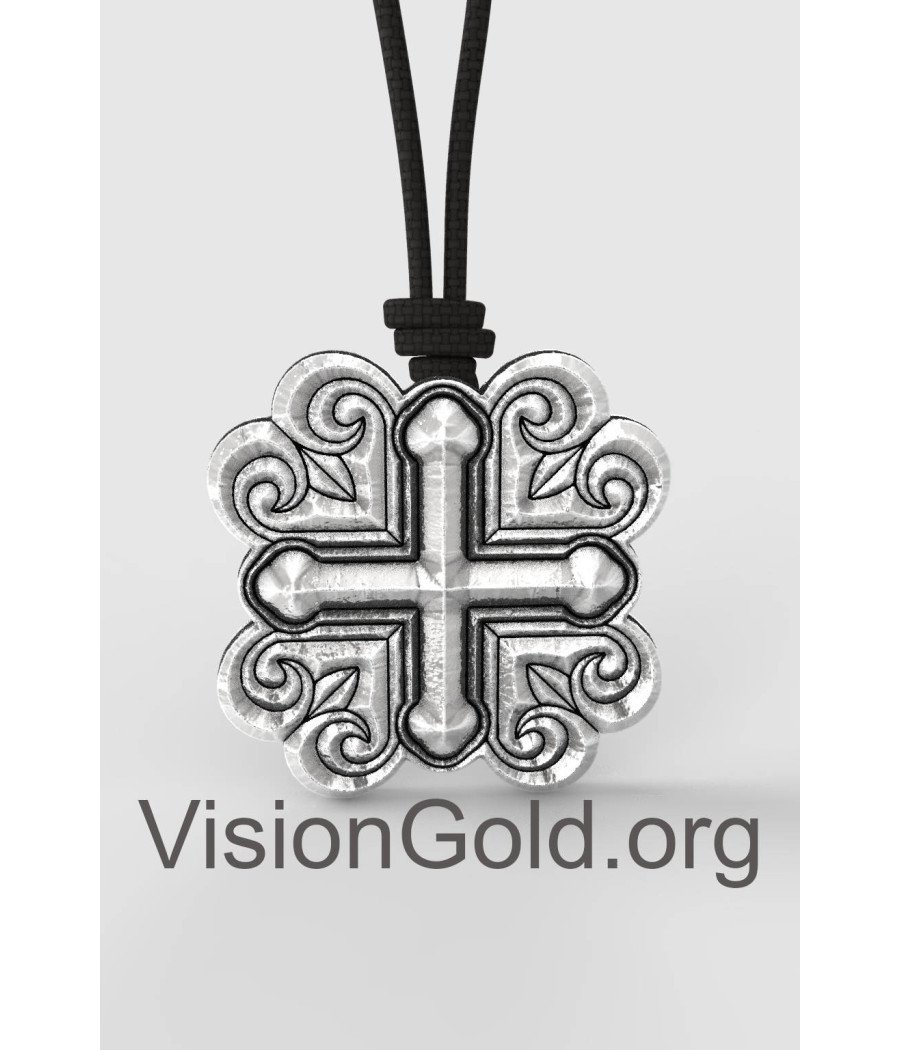 Artistic Cross Necklace, Gross Cross Chain Pendant - Mens