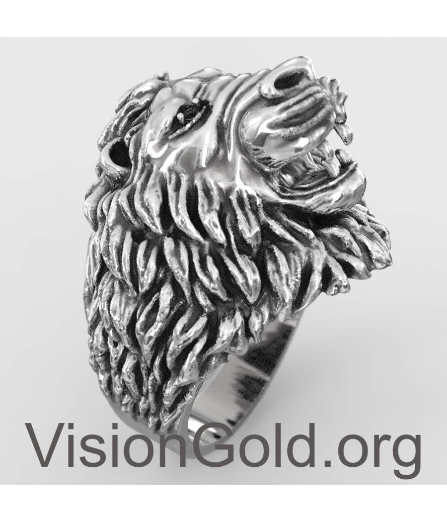 Ανδρικο Δαχτυλιδι,Δαχτυλίδι Λιοντάρι,Ανδρικό Δαχτυλίδι Λιοντάρι