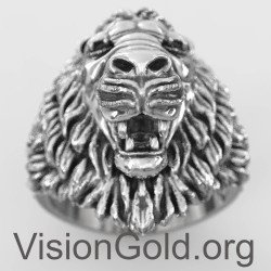 Ανδρικο Δαχτυλιδι,Δαχτυλίδι Λιοντάρι,Ανδρικό Δαχτυλίδι Λιοντάρι