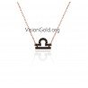 Necklace with Star sign Libra,Libra zodiac charm in sterling s