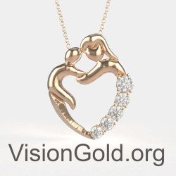 Original-Geschenk für neue Mama Silber Halskette in rosa Gold