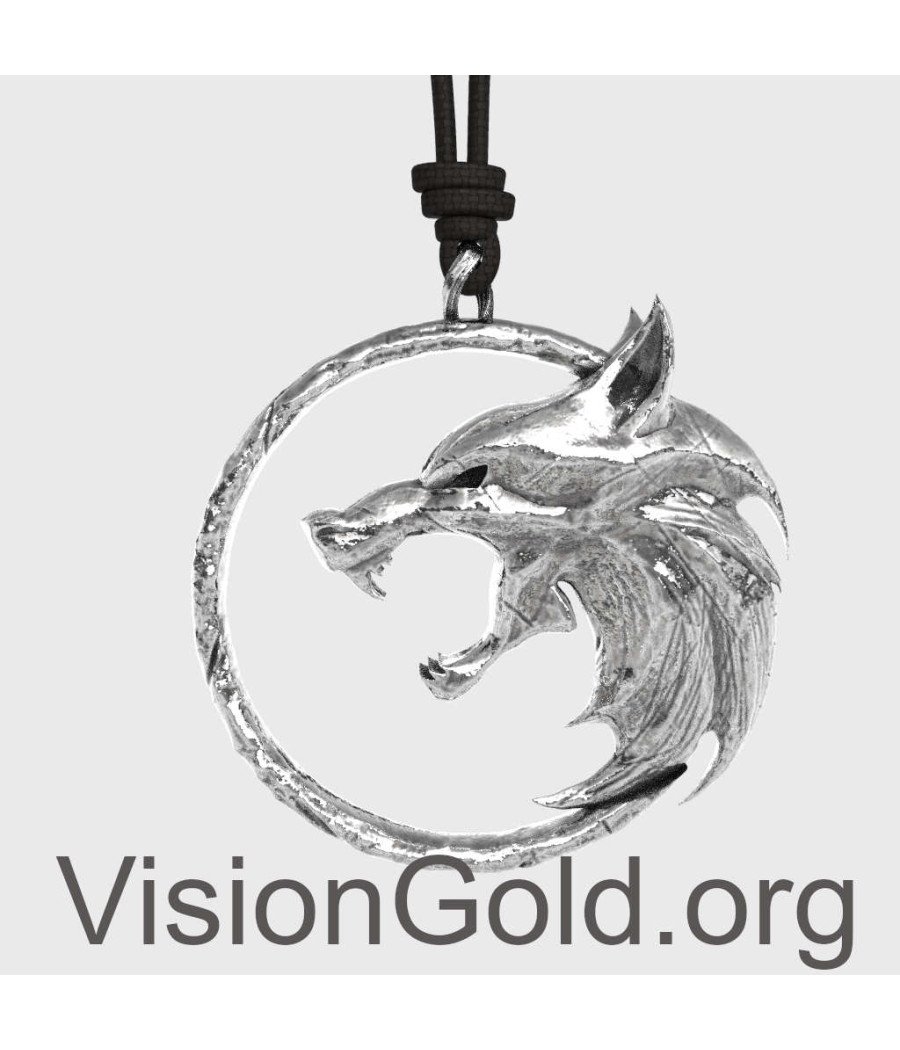 Wild Wolf Silver Mens Necklace 0281