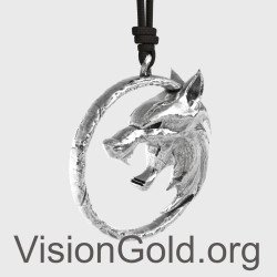Wild Wolf Silver Mens Necklace 0281