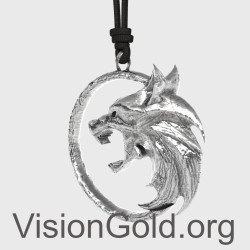 Wild Wolf Silver Mens Necklace 0281