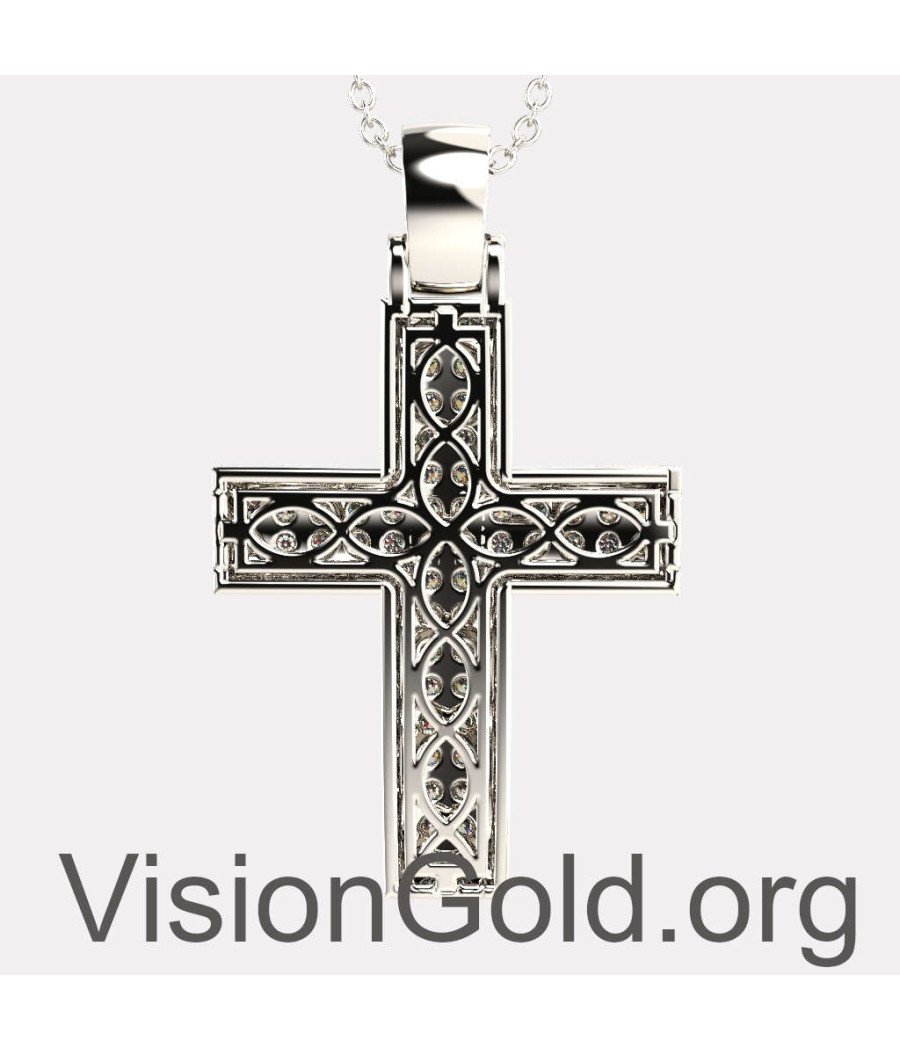 White Gold Baptismal Crosses Orthodox,Orthodox Baptismal Cross