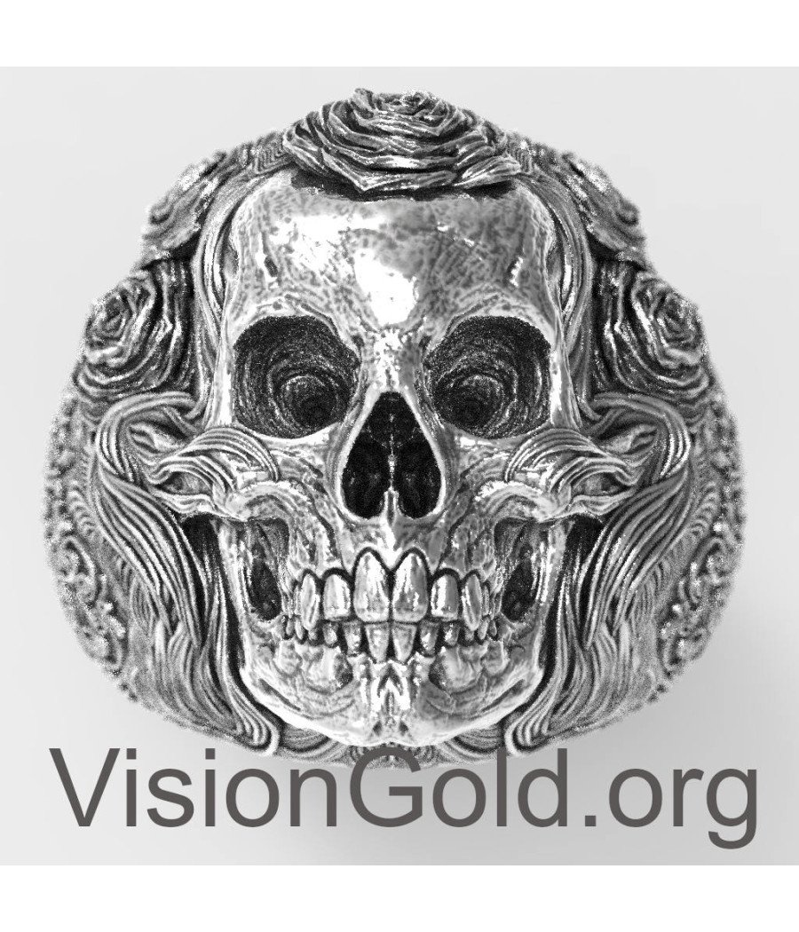 Spezielle Herren Totenkopf Ringe,Silber Ringe,Herren