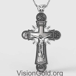 Silbernes Herrenkreuz mit Kruzifix 0289