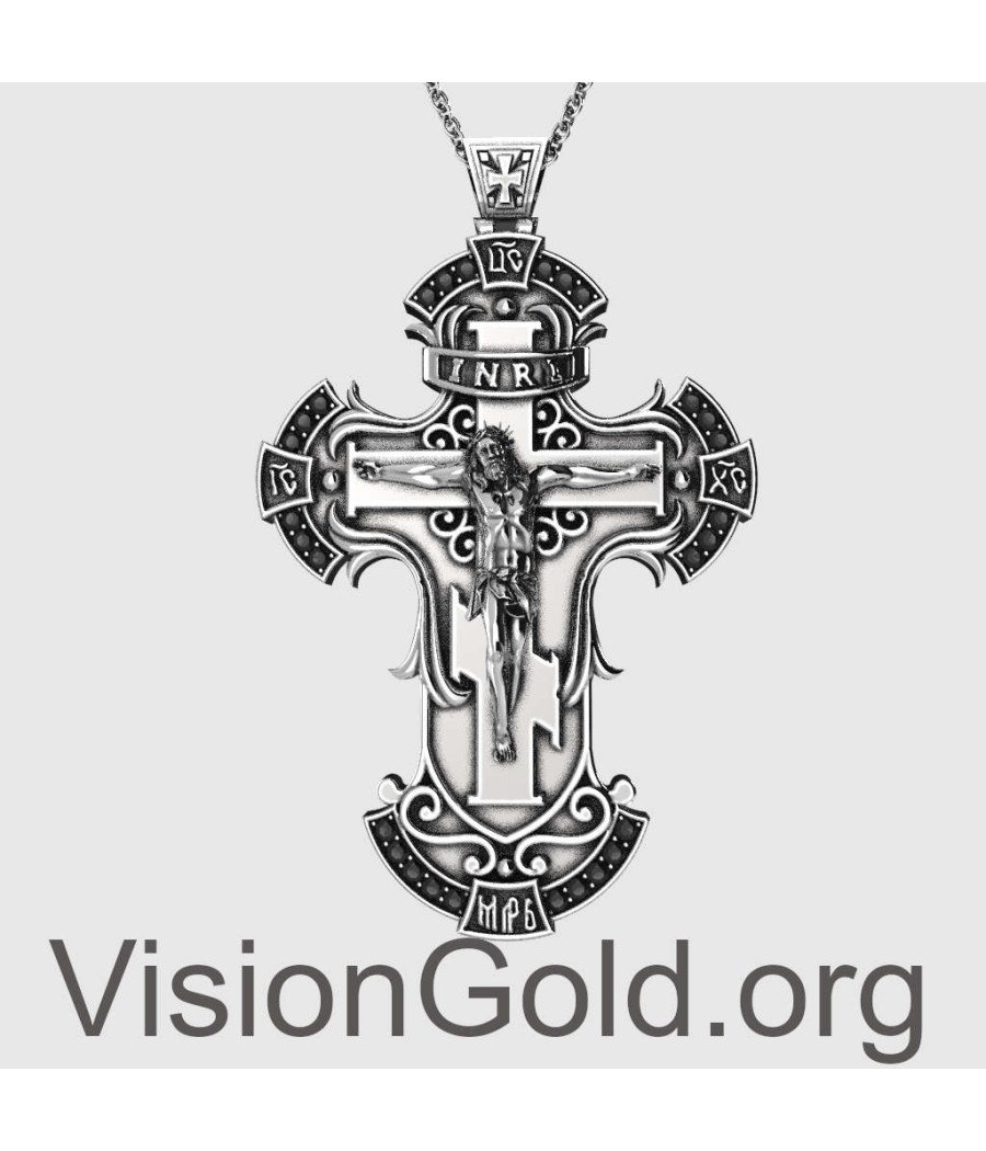 Vintage Elegant Zilveren Herenkruis 0261