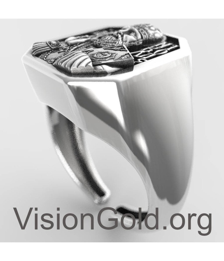 Patron Saint Nicholas The Wonderworker Ring Silver, Christian