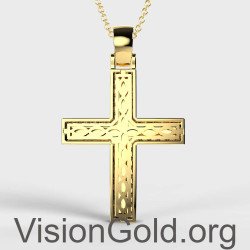 Οικονομικός Σταυρός Βάπτισης Για Κορίτσι Σε Κίτρινο Χρυσό Με