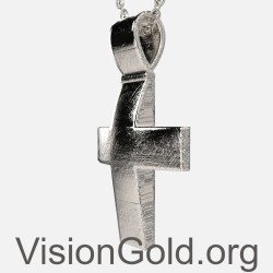 Χειροποίητο Μοναδικό Ανδρικό Κολιέ Με Άγριο Φινίρισμα Σε