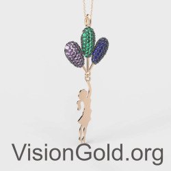 Κολιέ Κορίτσι Με Μπαλόνι - Δώρο Για Την Κόρη