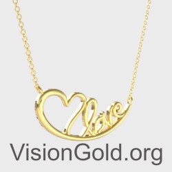 Γυναικειο Κολιε Καρδια Love