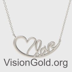 Κολιέ Καρδιά Love -Graffiti Κολιέ Καρδιά Love 0821L