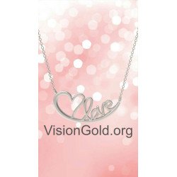 Κολιέ Καρδιά Love -Graffiti Κολιέ Καρδιά Love 0821L